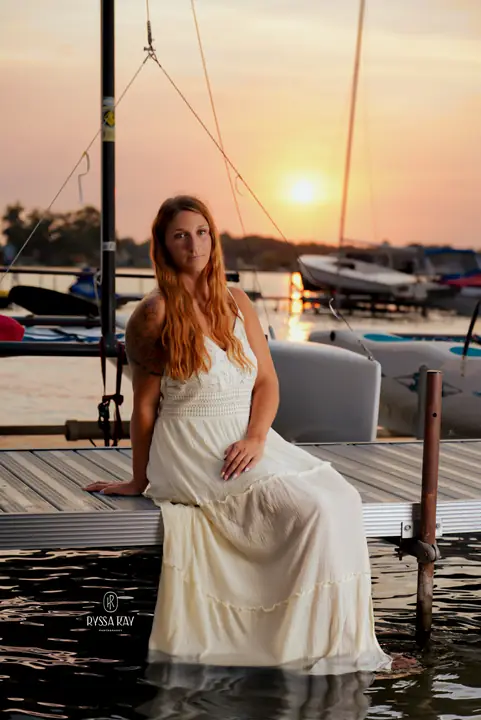 Seniors & Portraits — Individual — dock at sunset